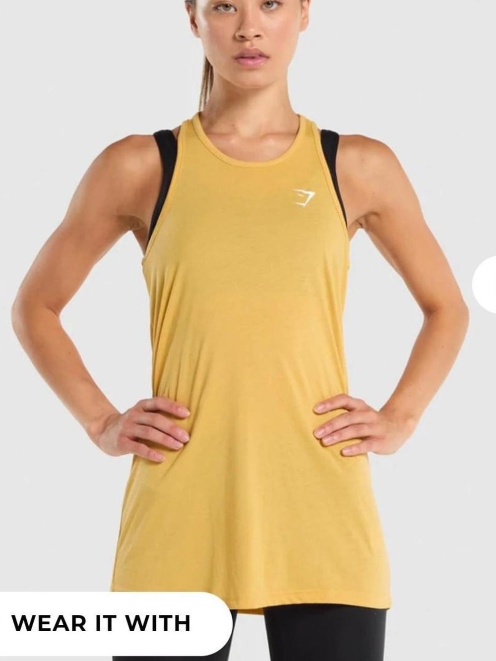 Gymshark Women’s Mustard Yellow Muscle Tank